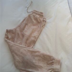 Onia Women's Pink Brushed Terry Sweatspants, Nude/Pink Tie Dye NWT